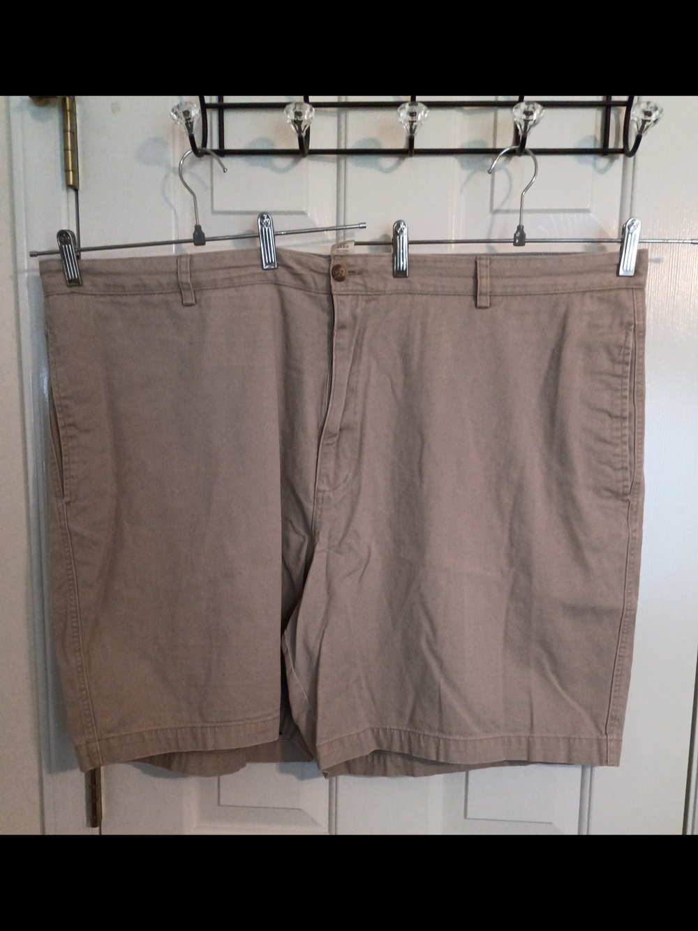 Big & Tall Chaps Men's Khaki Cotton Shorts Size 48W × 9" Inseam